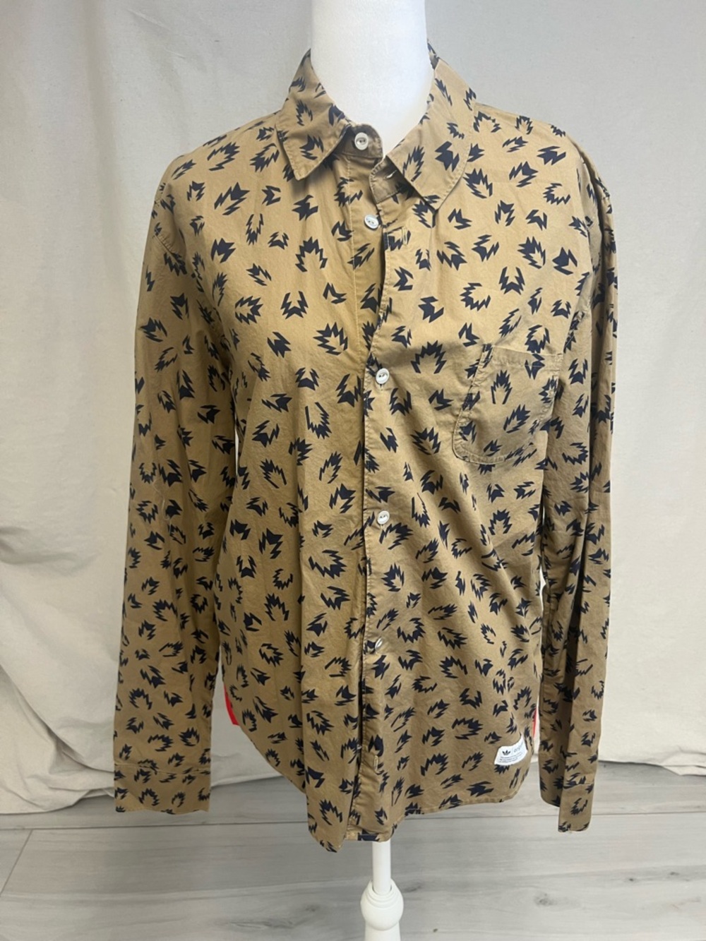 Adidas Originals Women's Boyfriend Tunic Shirt Black and Tan Sz S
